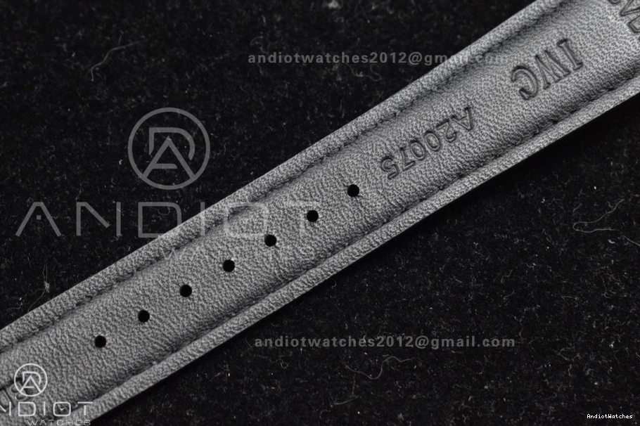 Genuine) Strap Best A7750 IW371482 as Black 444 Practical on Portuguese 1:1 Leather Edition (Same Thickness ZF Chrono 0115